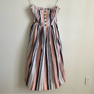 Free People Strapless Multicolor Dress XS